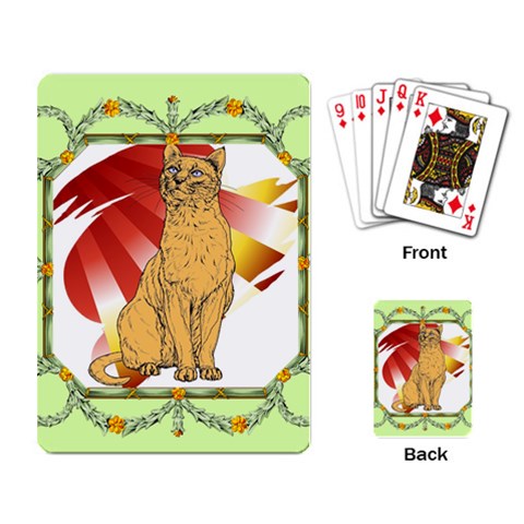 Sitting cat 2 Playing Cards Single Design from ArtsNow.com Back