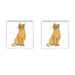 Sitting cat 2 Cufflinks (Square)