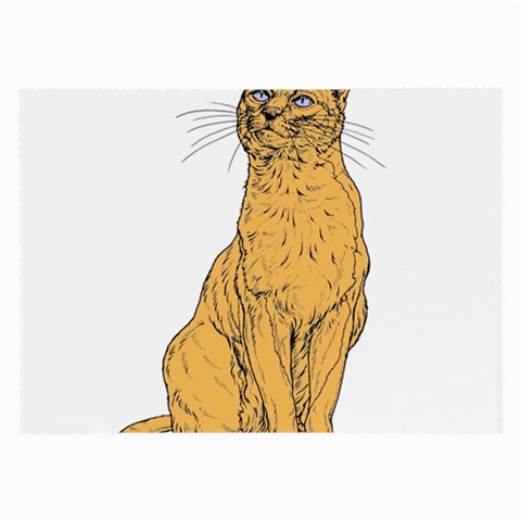 Sitting cat 2 Glasses Cloth (Large) from ArtsNow.com Front