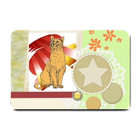 Sitting cat 2 Small Doormat from ArtsNow.com 24 x16  Door Mat