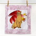 Sitting cat 2 Face Towel