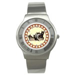 Maine coone kittens Stainless Steel Watch