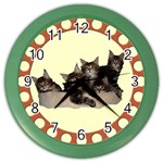 Maine coone kittens Color Wall Clock