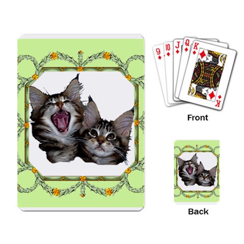 Yawning kitten Playing Cards Single Design from ArtsNow.com Back