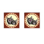 Yawning kitten Cufflinks (Square)