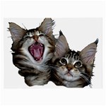 Yawning kitten Glasses Cloth (Large)