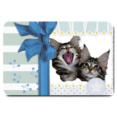 Yawning kitten Large Doormat from ArtsNow.com 30 x20  Door Mat