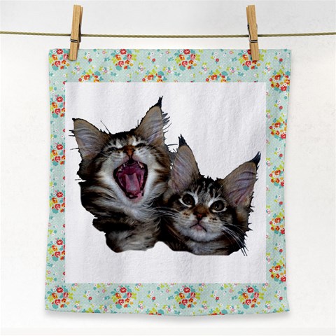 Yawning kitten Face Towel from ArtsNow.com Front
