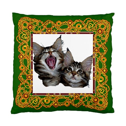 Yawning kitten Cushion Case (One Side) from ArtsNow.com Front