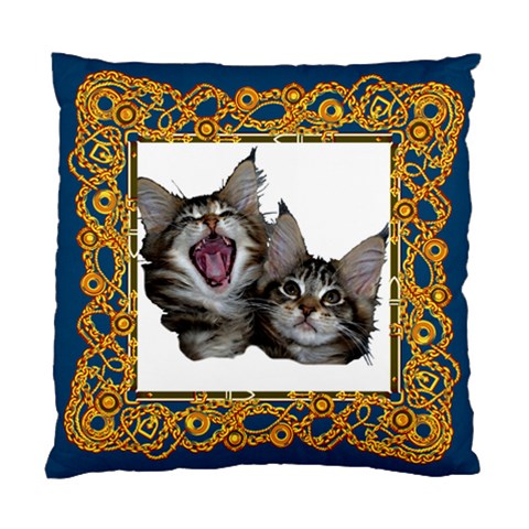 Yawning kitten Cushion Case (Two Sides) from ArtsNow.com Front