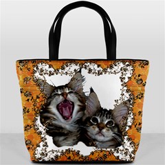 Yawning kitten Bucket Bag from ArtsNow.com Front