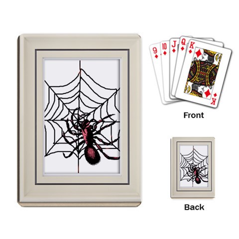 Spider in web Playing Cards Single Design from ArtsNow.com Back