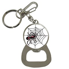 Spider in web Bottle Opener Key Chain from ArtsNow.com Front