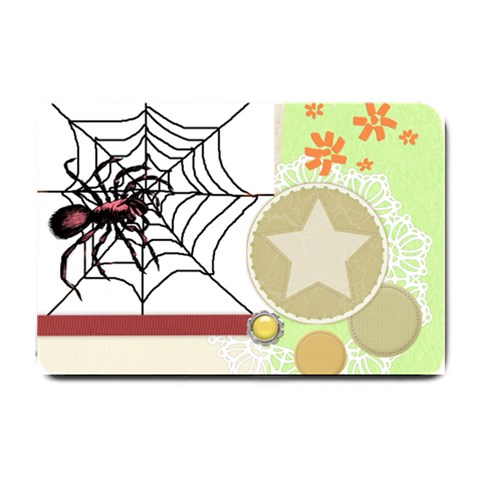 Spider in web Small Doormat from ArtsNow.com 24 x16  Door Mat