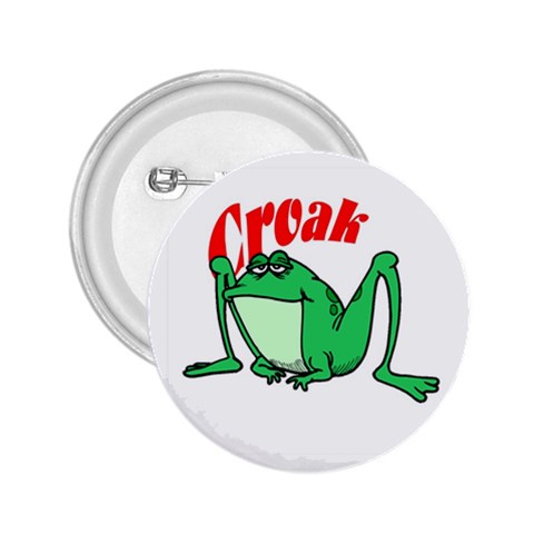 Croak frog 2.25  Button from ArtsNow.com Front