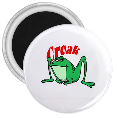 Croak frog 3  Magnet from ArtsNow.com Front