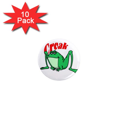 Croak frog 1  Mini Magnet (10 pack)  from ArtsNow.com Front