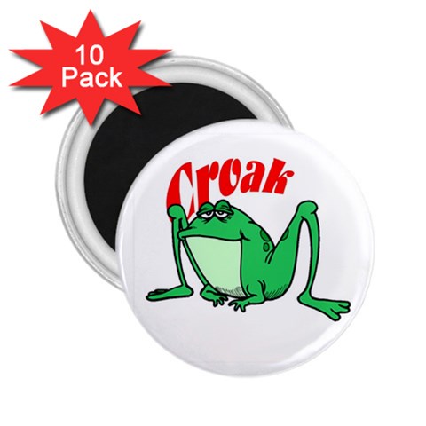 Croak frog 2.25  Magnet (10 pack) from ArtsNow.com Front