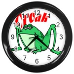 Croak frog Wall Clock (Black)