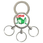 Croak frog 3-Ring Key Chain