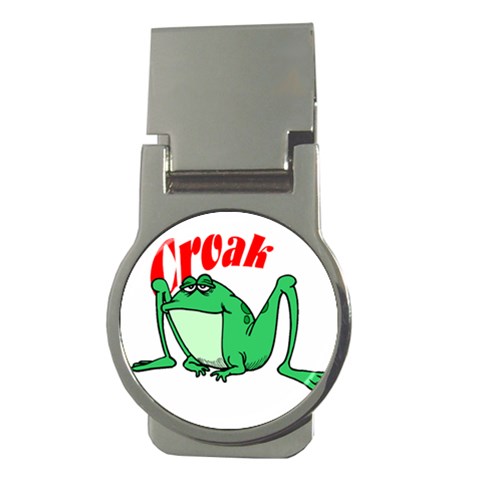 Croak frog Money Clip (Round) from ArtsNow.com Front