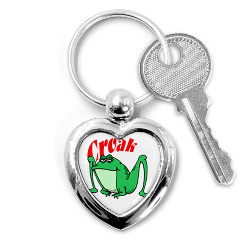 Croak frog Key Chain (Heart) from ArtsNow.com Front