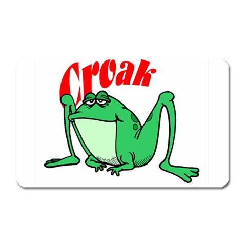 Croak frog Magnet (Rectangular) from ArtsNow.com Front