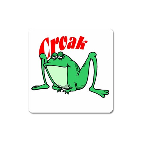 Croak frog Magnet (Square) from ArtsNow.com Front