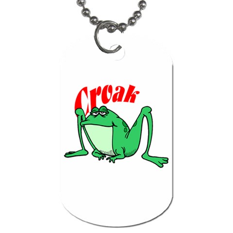 Croak frog Dog Tag (One Side) from ArtsNow.com Front