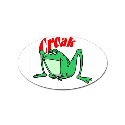 Croak frog Sticker Oval (10 pack) from ArtsNow.com Front
