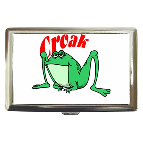 Croak frog Cigarette Money Case from ArtsNow.com Front