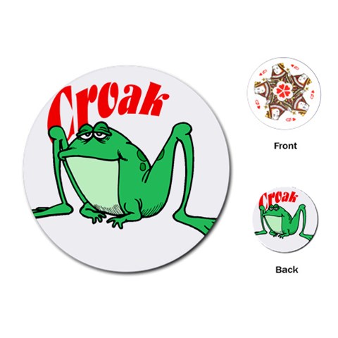Croak frog Playing Cards (Round) from ArtsNow.com Front