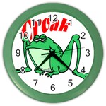 Croak frog Color Wall Clock