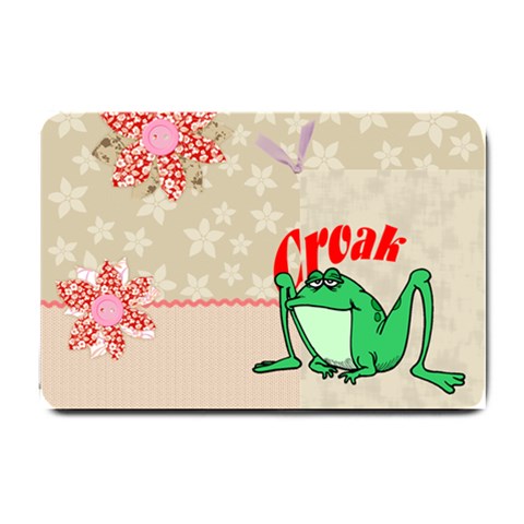 Croak frog Small Doormat from ArtsNow.com 24 x16  Door Mat