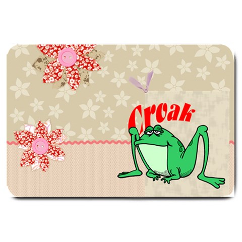 Croak frog Large Doormat from ArtsNow.com 30 x20  Door Mat