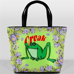 Croak frog Bucket Bag from ArtsNow.com Front