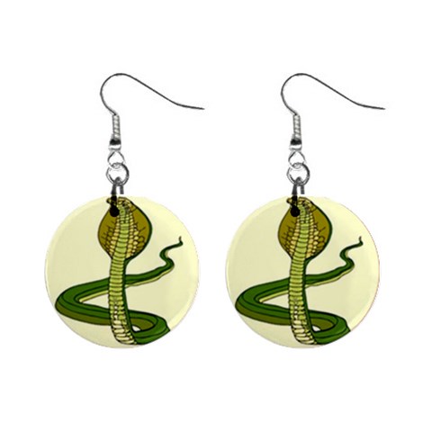 Cobra 1  Button Earrings from ArtsNow.com Front