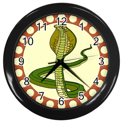 Cobra Wall Clock (Black) from ArtsNow.com Front