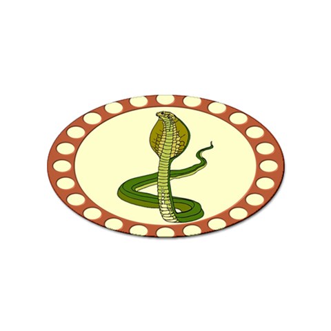 Cobra Sticker (Oval) from ArtsNow.com Front