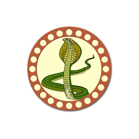 Cobra Magnet 3  (Round) from ArtsNow.com Front