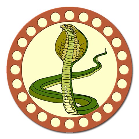 Cobra Magnet 5  (Round) from ArtsNow.com Front