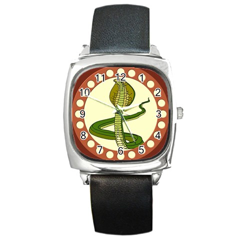Cobra Square Metal Watch from ArtsNow.com Front