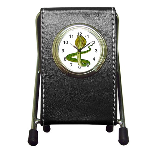 Cobra Pen Holder Desk Clock from ArtsNow.com Front