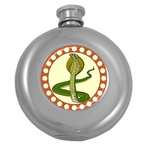 Cobra Hip Flask (5 oz) from ArtsNow.com Front
