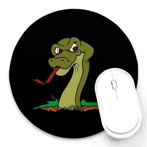 Snake Round Mousepad from ArtsNow.com Front