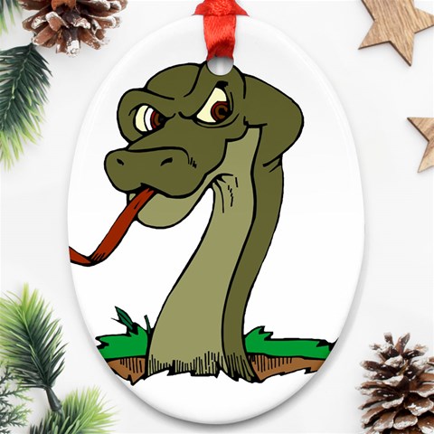 Snake Ornament (Oval) from ArtsNow.com Front