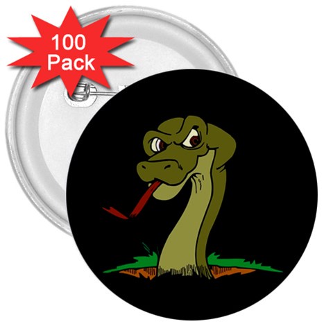 Snake 3  Button (100 pack) from ArtsNow.com Front