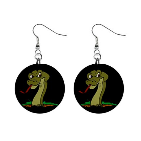 Snake 1  Button Earrings from ArtsNow.com Front