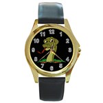 Snake Round Gold Metal Watch