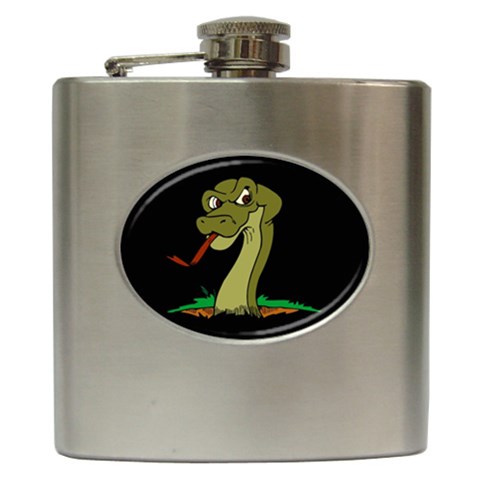 Snake Hip Flask (6 oz) from ArtsNow.com Front